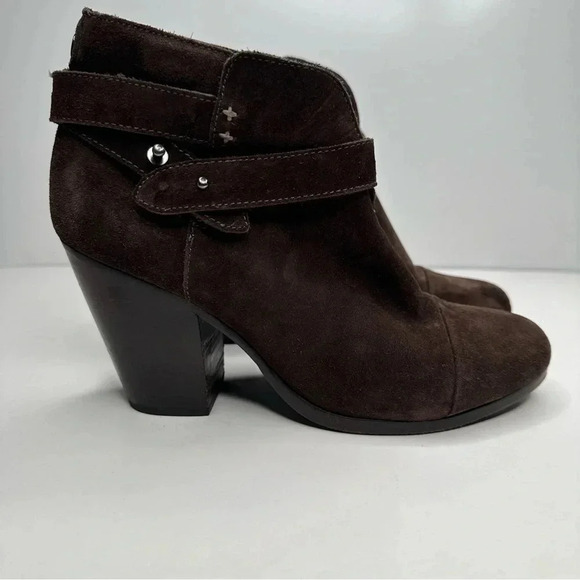 Rag & Bone Expresso Harrow Suede Booties Size 7.5 - Picture 2 of 11